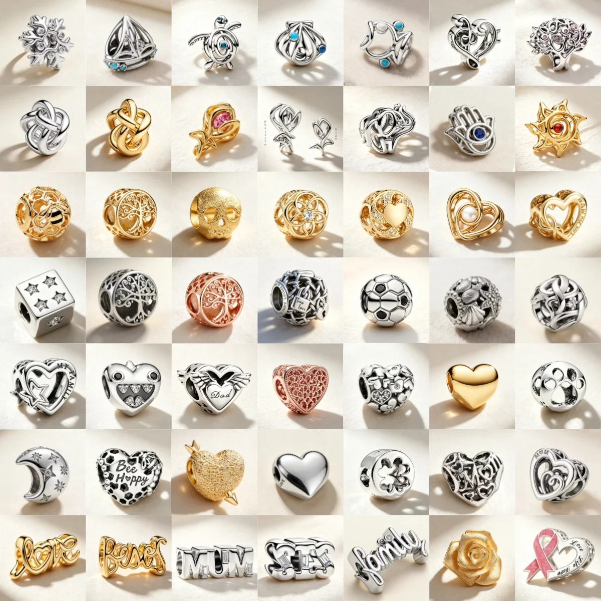 925 Silver Rose Love Letter Thank You Mom Love Blessing Inscription Charm Interval Bead DIY Bracelet Jewelry Making Gift