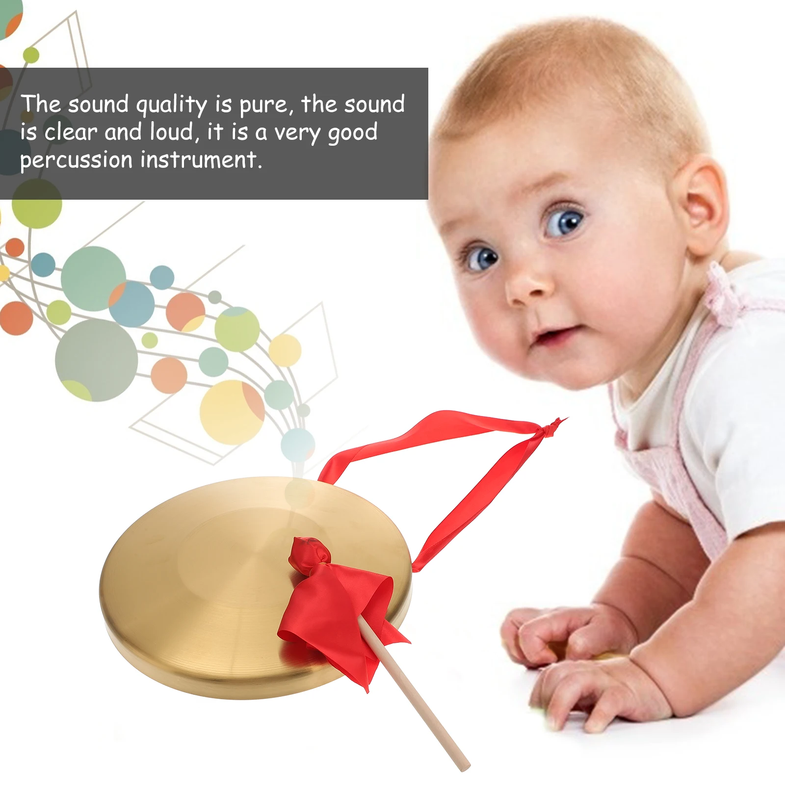 

Copper Gongs Drums Percussion Instruments Hand-made Durable Clear Sound Large Size Ergonomic Handle Musical Steel Alloy Children
