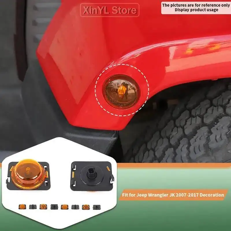 

Car Side Front Fender light Halogen Marker light Position ligh For Jeep Wrangler JK 2007- 2017 Car Exterior Accessories