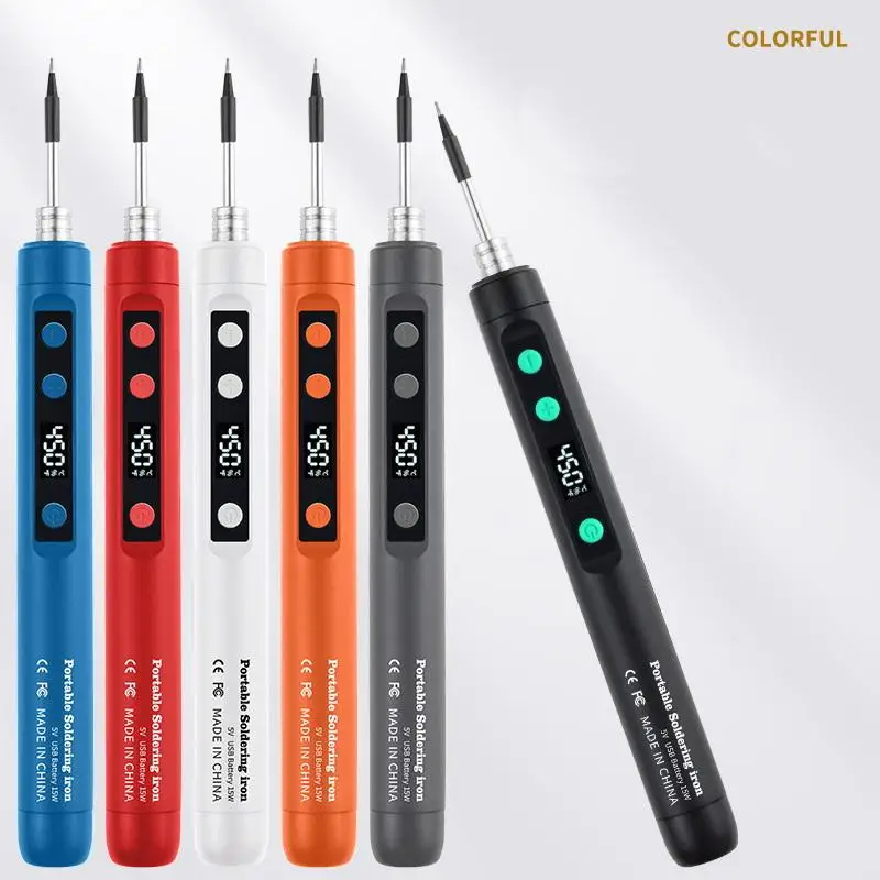 Kit de fer à souder électrique numérique intelligent 8W Type-C à température réglable et chauffage rapide, outil de réparation mini fer à souder