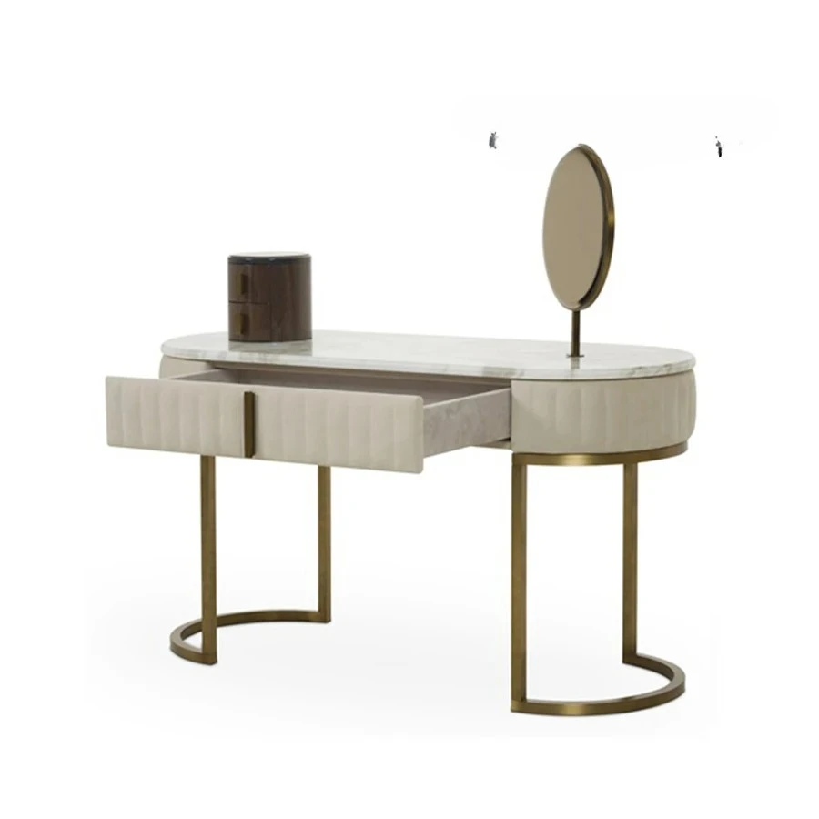 

Modern Light Luxury Designer Model Marble Cookies Makeup Table Bedroom Creative Dresser