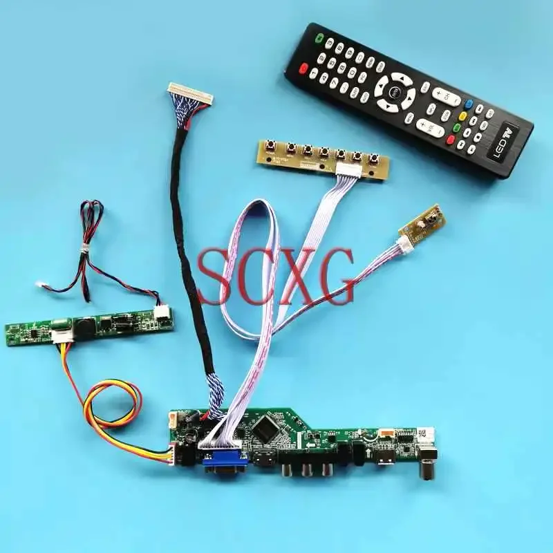 

Monitor Screen Analog TV Controller Board For M200RTN02.0 M200RW01 V6 20" HDMI-Compatible 1600*900 USB VGA AV RF 30 Pin LVDS Kit