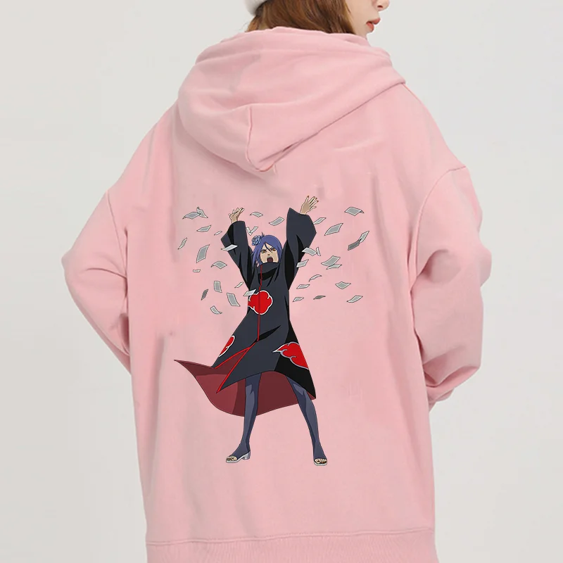 Naruto 2024 New Hooded Naruto Konan Fashion Print Men's and Women's Autumn Fashion Loose Hooded Sweatshirt