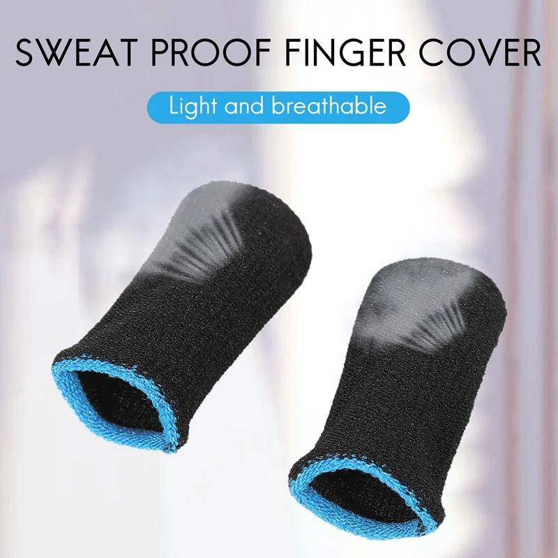 18-Pin Carbon Fiber Finger Sleeves for PUBG Mobile Games Contact Screen Finger Sleeves(12 Pcs)