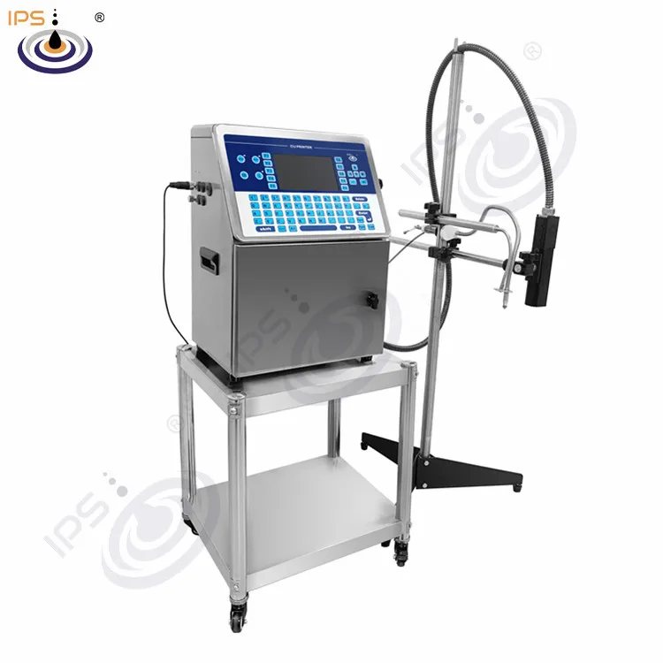 Food Expiry Date Printing Machine IPS-B600 PLUS+metal Barcode Inkjet Printer for Coding Water Bottle and Paper Box