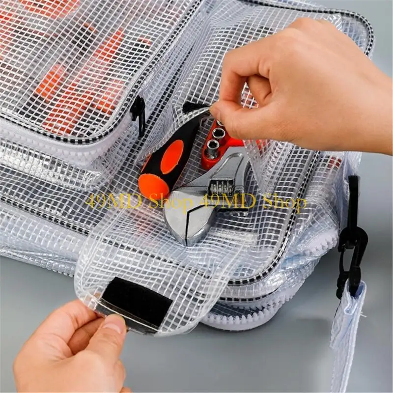 49MD حقيبة Clear Crossbody Clear للمهندسين بتخزين وحمل معدات الكمبيوتر بكفاءة