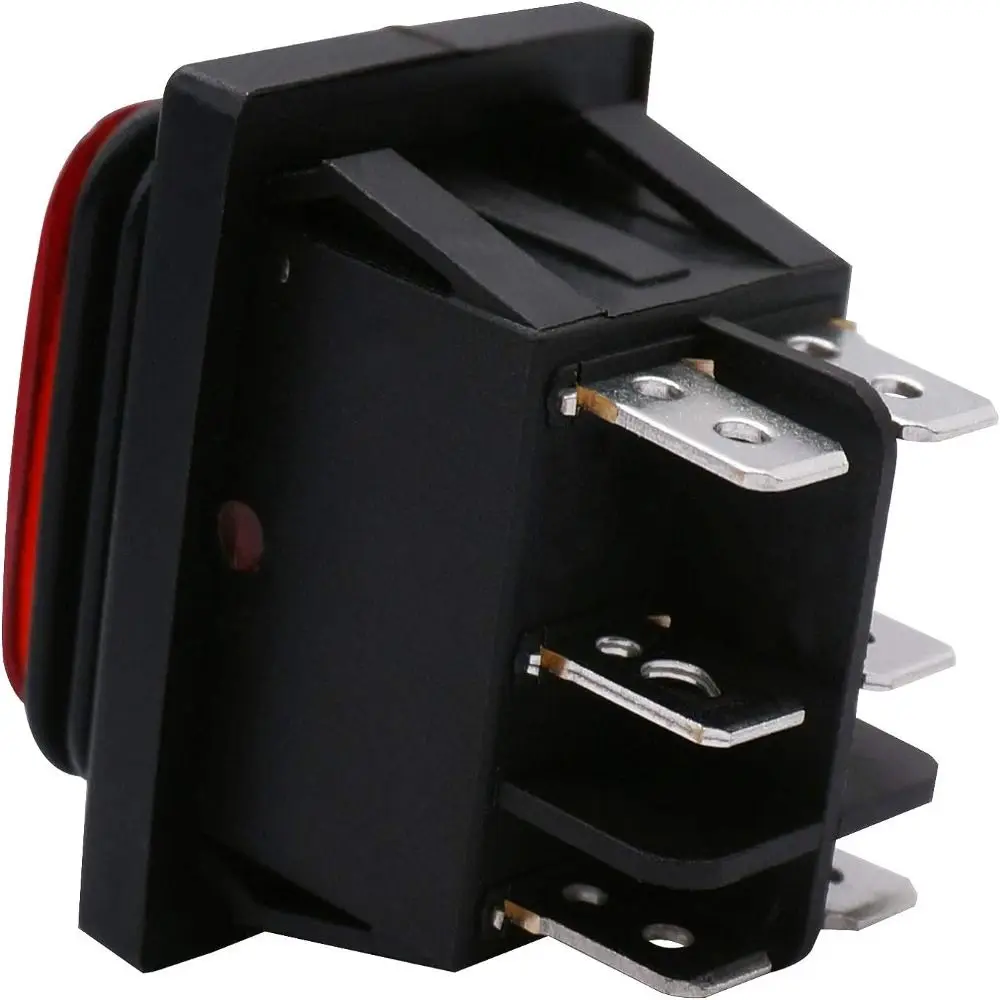 Momentary Polarity Toggle Switch Durable Waterproof DC 12V 10A Reverse Switch 6 Pin 3 Position Rocker