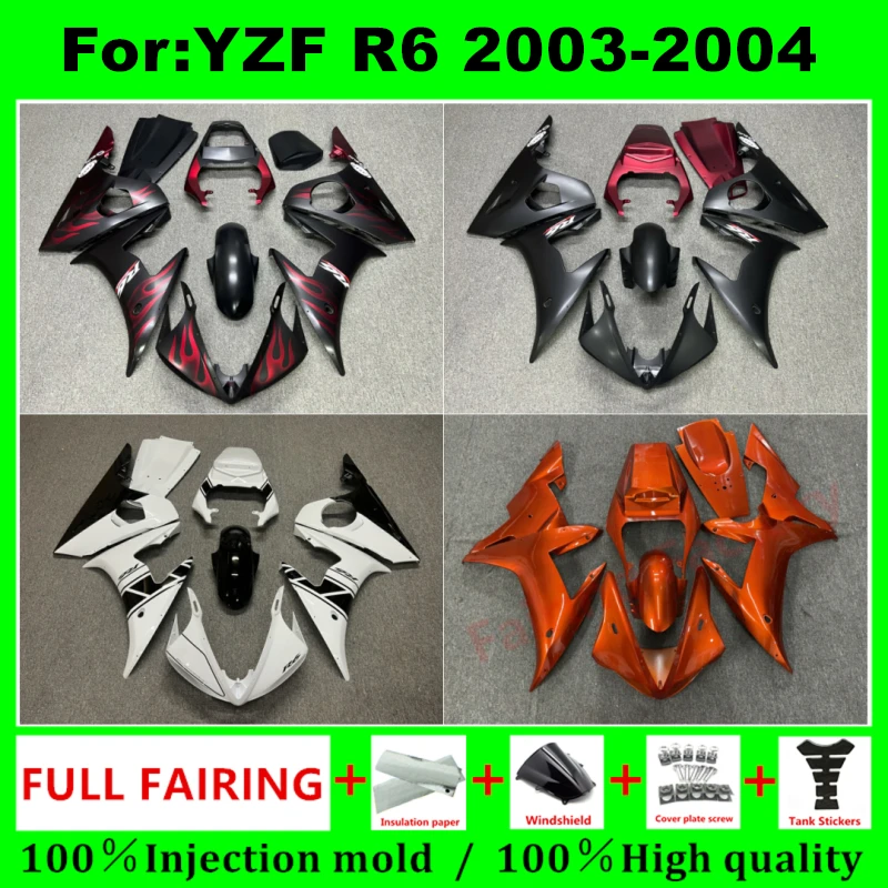 

NEW ABS Motorcycle Injection mold full Fairing kit fit for yamaha YZF R6 05 YZF-R6 2005 model bodywork fairings kits