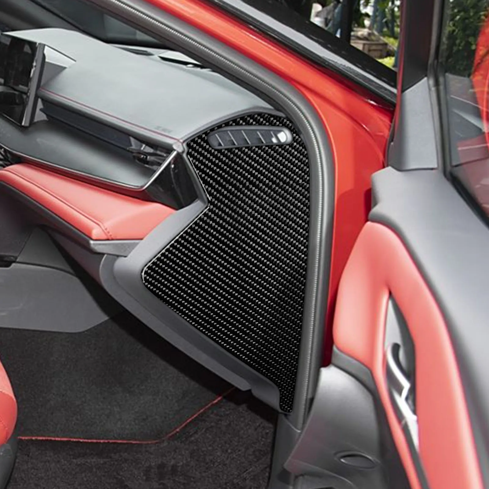 For Toyota Camry 2024 2025 Carbon Fiber Dashboard Side Front Slot Panel Trim Cover Car Accessories Interior Decoration Sticker view 2