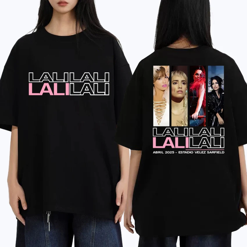 

New in Lali Esposito 2025 Tour Graphic printed short sleeve T-shirt Unisex Fashion Cotton T shirts Men Women 100% Cotton Tops