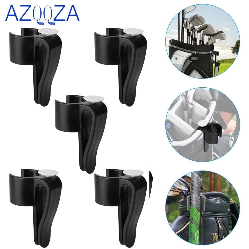 5 Pcs Golf Putter Clamp Golf Bag Clips Clubs Holder Organizer with Plastic White Marker Drop Ship