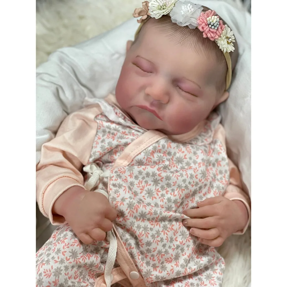 47Cm Reborn Baby Poppen Miley Pasgeboren Slapende Baby Muñeca Reborn Poppen Zacht Knuffelig Levensechte Bebés Reborns Speelgoed Voor Meisjes