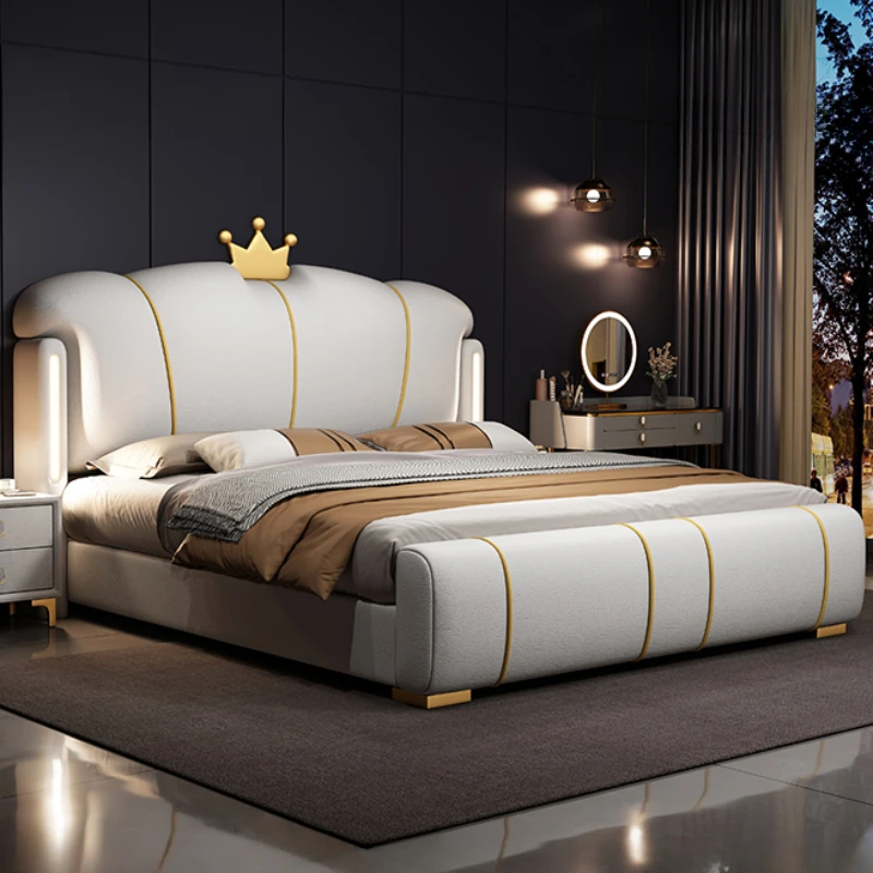 Cajones Glamorous Cama doble tamaño King almacenamiento dormir estético Cama doble marco plataforma De lujo Cama De Casal muebles