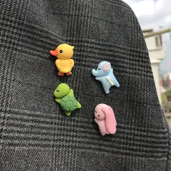 Unique Gift Personality Turtle Duck Bunny Resin Boys Korean Style Badge Clothes Accessories 3D Animal Brooch Women Brooch