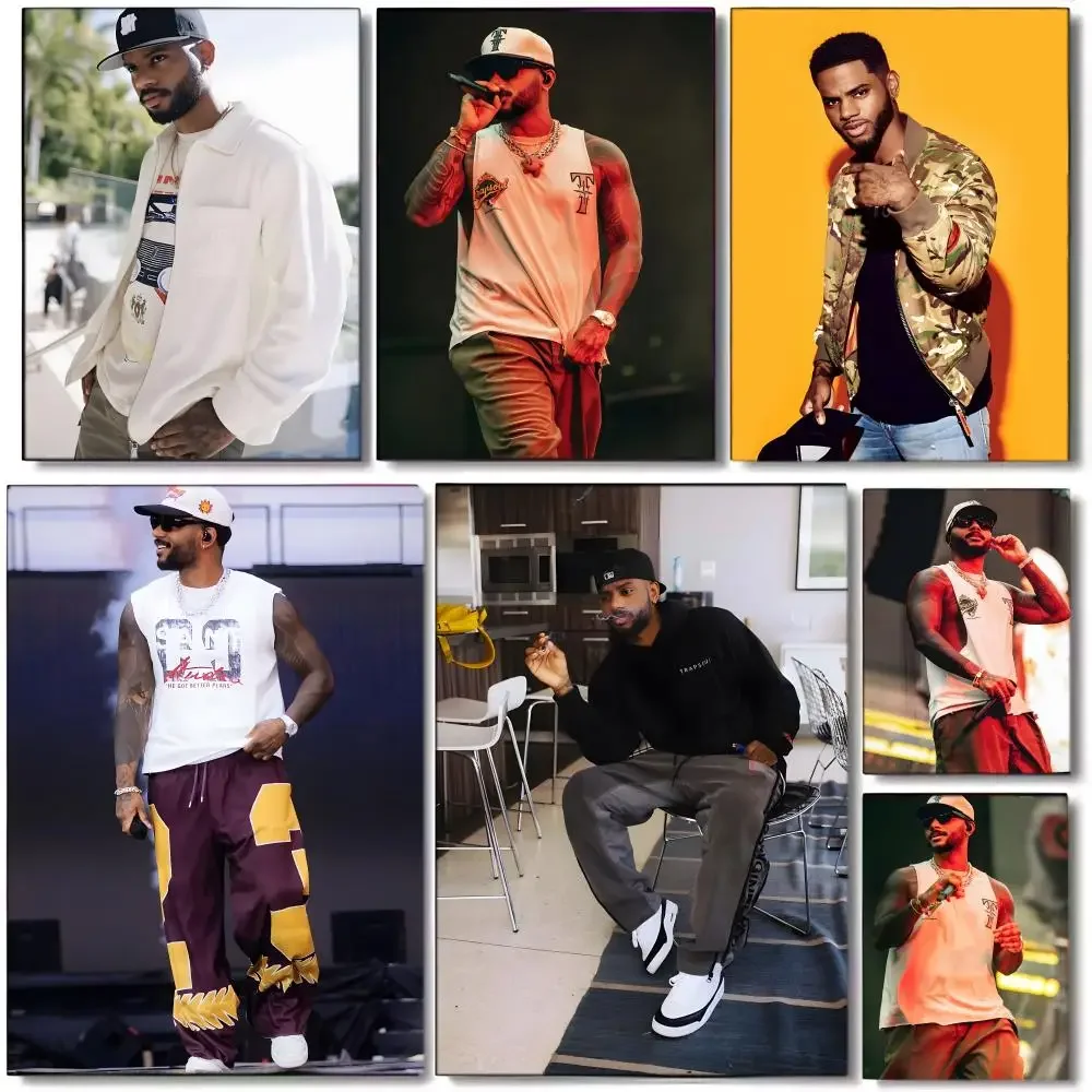 Singer B-Bryson Tiller Poster Wall Art Print Art Suitable For Living Room Bedroom Bar Parlor Home Decor Gift
