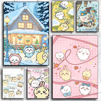 C-ChiikawaS Classic Vintage Poster Whitepaper Prints Posters Artwork Vintage Decorative Frameless Painting