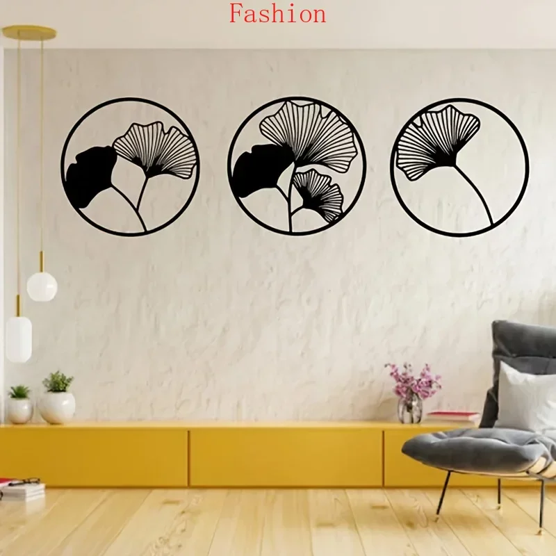 CIFBUY 3pcs Exquisite Home Decoration Wall Sculpture Art Decoration Ginkgo Leaf Wall Art Sculpture, Leaf Ginkgo, Home Decor wall