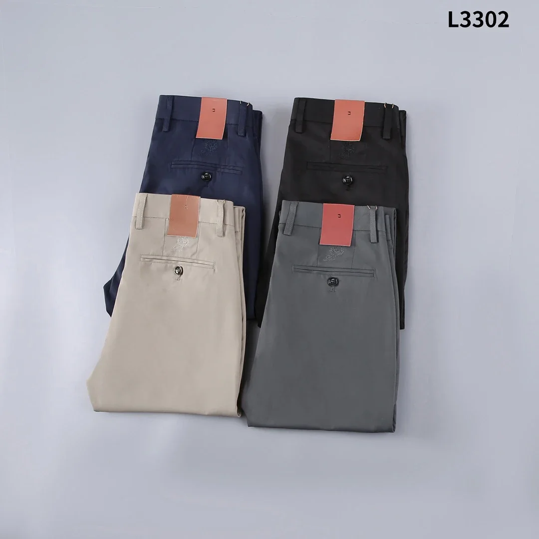 BLKA CPTG Pants Thin Cotton Men 2025 Spring Summer new Casual Embroidery comfortable Straight Big size 29-42 Pants