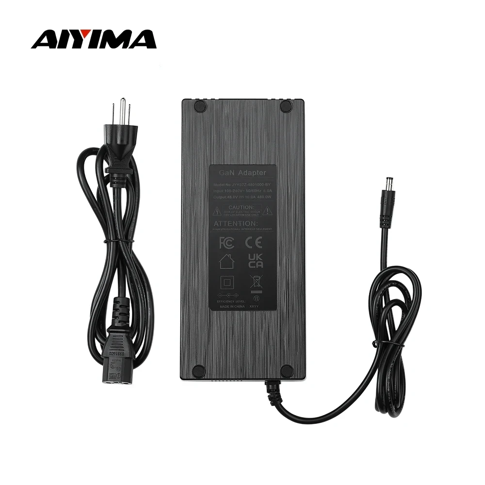 AIYIMA 48V Gan Amplifier Power Adapter 48V 10A Power Supply For TPA3255 TAS5630 Sound Amplifier Audio Amplificador for A07 A08