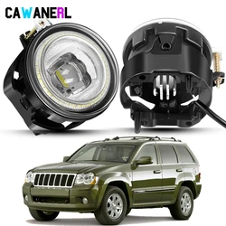 2 X LED Fog Light Assembly For Jeep Grand Cherokee 2005 2006 2007 2008 2009 2010 Car Angel Eye DRL Fog Daytime Running Lamp H10