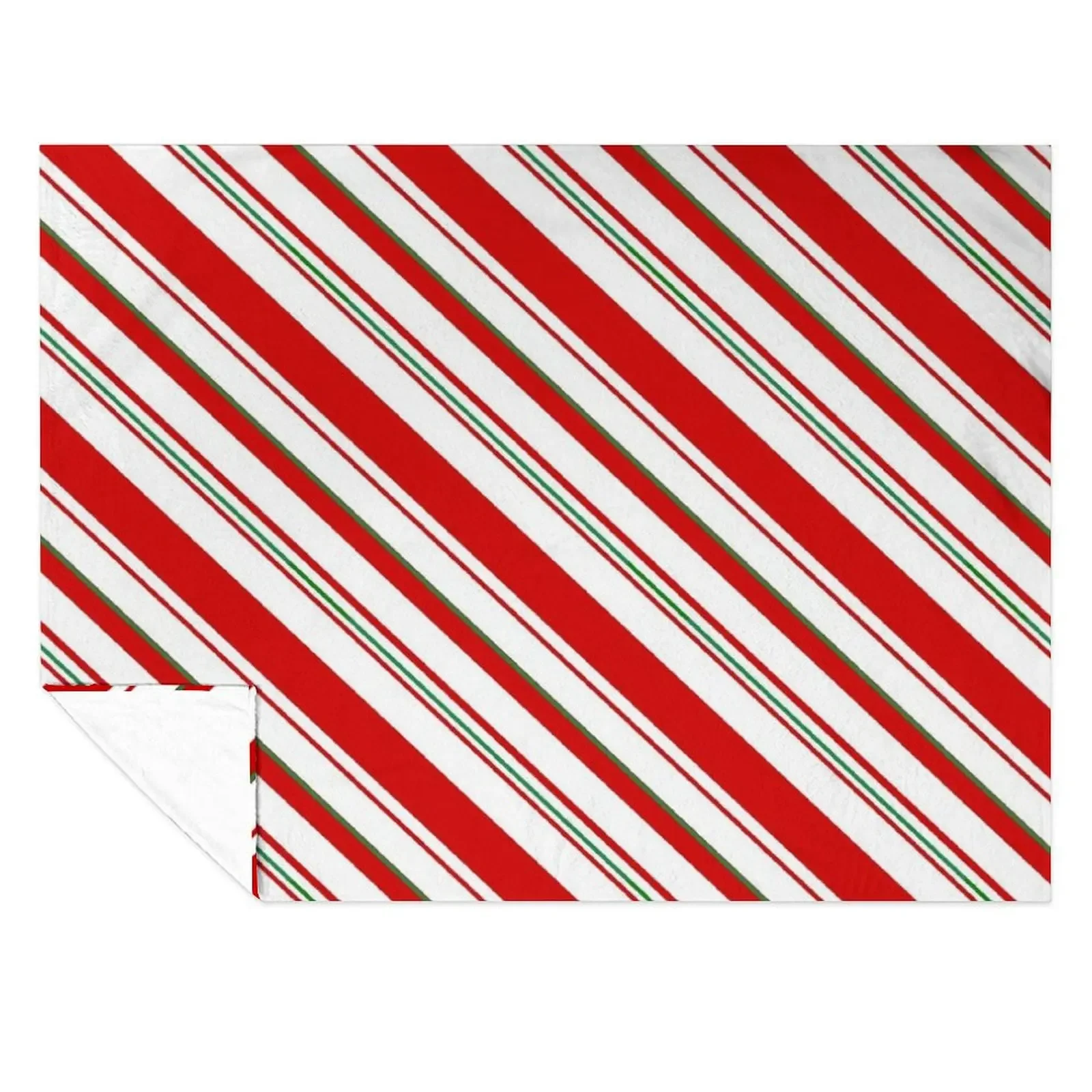 

Christmas Candy Cane Stripes Throw Blanket Nap Softest Thin For Baby Blankets