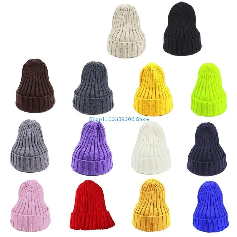 400A للجنسين الشتاء مكتنزة مضلع متماسكة وأشار قبعة صغيرة النيون الصلبة لون الحلوى تمتد الثلوج تزلج مكبل الجمجمة قبعة الأذن دفئا