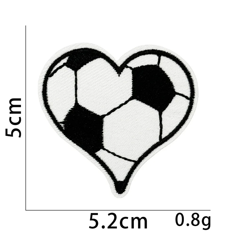 Soccer Embroidery Patch Football Applique Cloth Iron on Patches Sticker Sewing DIY Backpack Bag Hat Jeans Craft Decor Repair view 6
