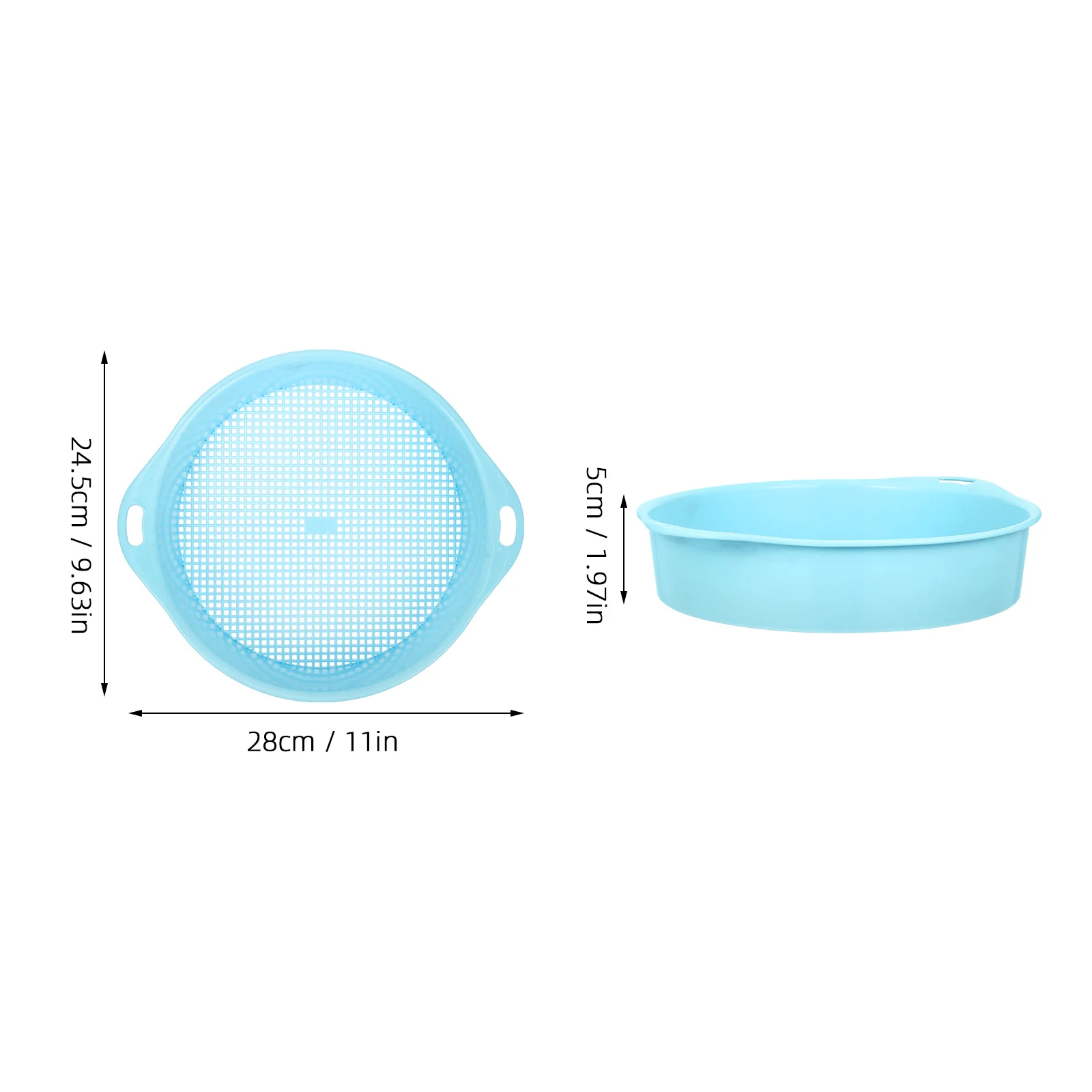 ตะแกรงดิน Ayfting เครื่องมือ สําหรับกระทะสวนตาข่ายหน้าจอคู่มือกรอง ABS Multi-use Sifter