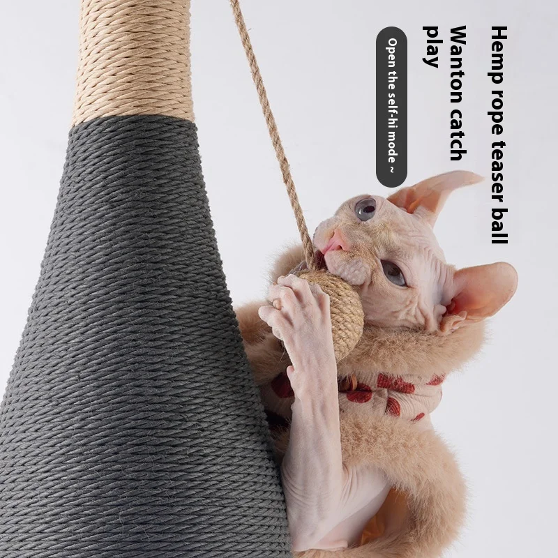 

Natural Sisal Cat Scratching Post Wine Bottle Shape Sturd Toy Protects Sofa from Claws Sharpening for Indoor Cats