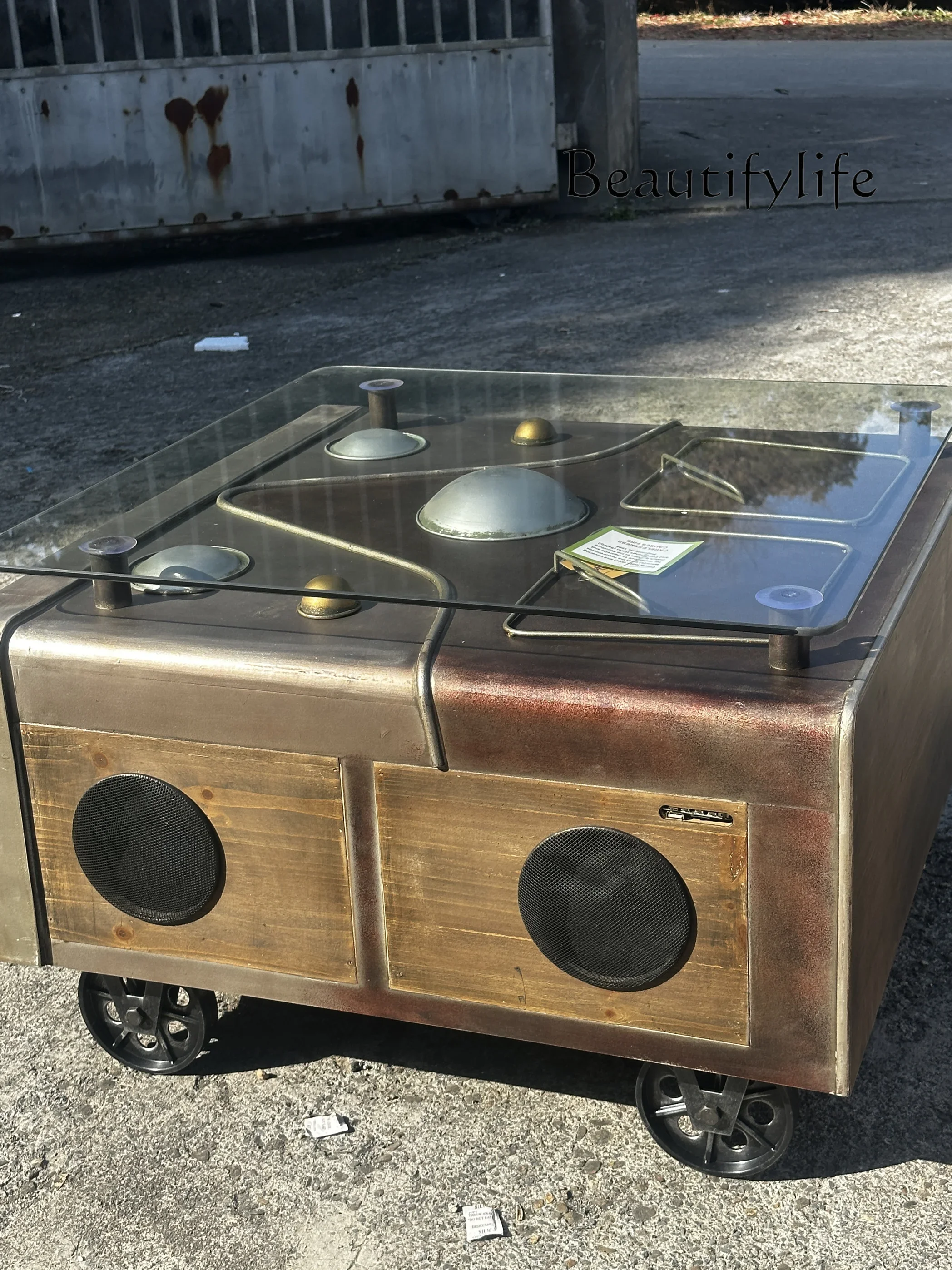 X35 Living Room Home Retro Style Western Antique Style Retro Creative Coffee Table