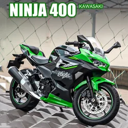 1/12 Scale Kawasaki Ninja 400 Vehicle Model Simulation Diecasts Motorcycle with Light Sound Alloy Toy for Child Birthday Gifts