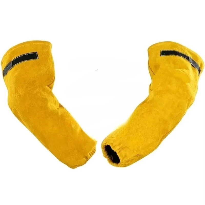 New Heat-resistant, Flame-retardant, Heavy-duty Leather Arm Protection Welding Work Sleeve