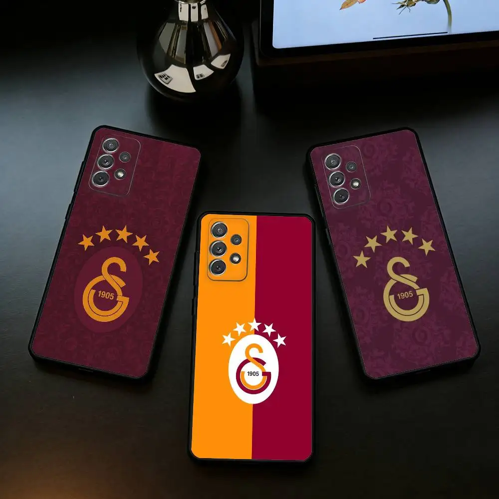 Turkey-Y G-Galatasaray SK  Soft Silicone Black Cover Phone Case For Samsung Galaxy A73,A72,A71,A70,A53,A52,A51