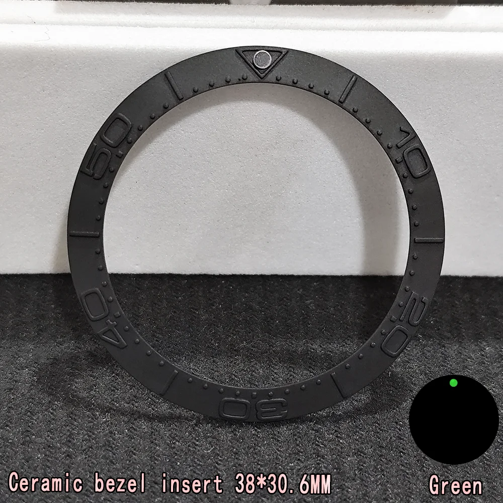 Inclinazione 38 * 30,6 mm lunetta per orologio in ceramica GMT e inserti per orologi subacquei adatti per 40 mm sostituzione di accessori Fashionistas ﻿