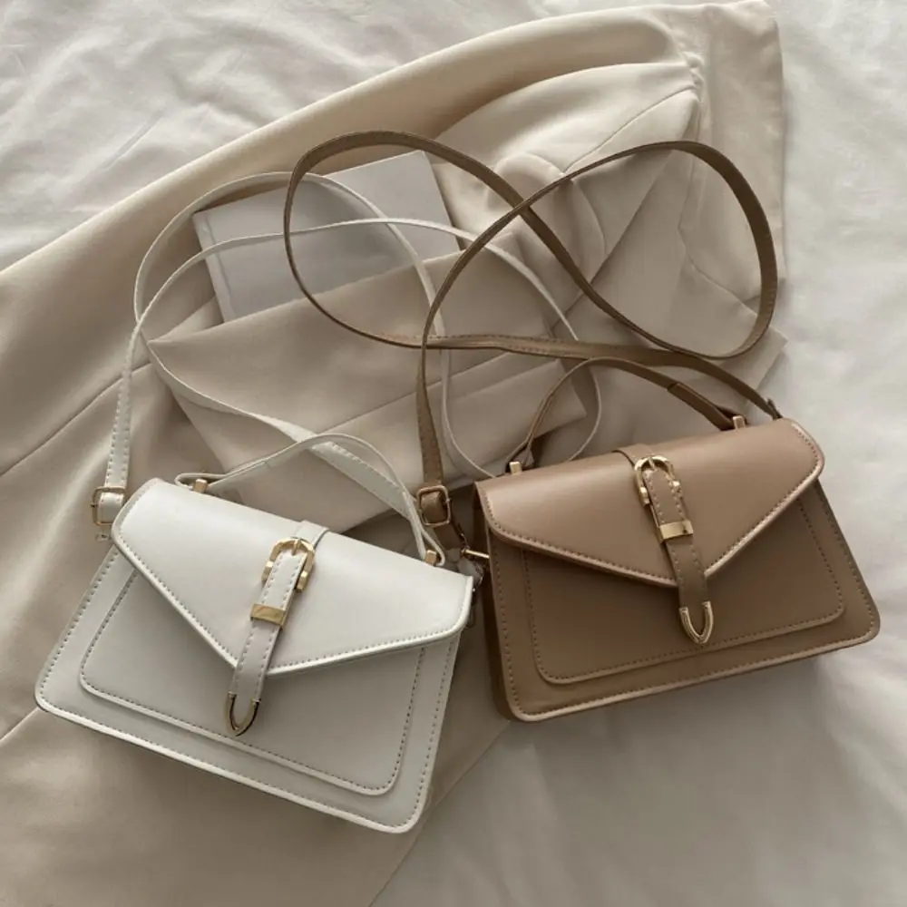 

Casual Portable Versatile Shoulder Bag PU Leather Korean Style Minimalist Crossbody Bag Large Capacity Ladies Handbags Girls