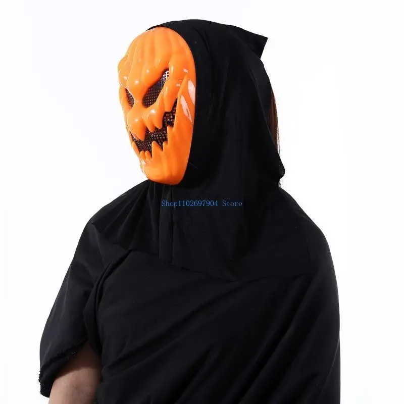 N7YF Zucca Malvagia Spaventosa per Maschera Mostro Horror Halloween Maschera da Festa Costo