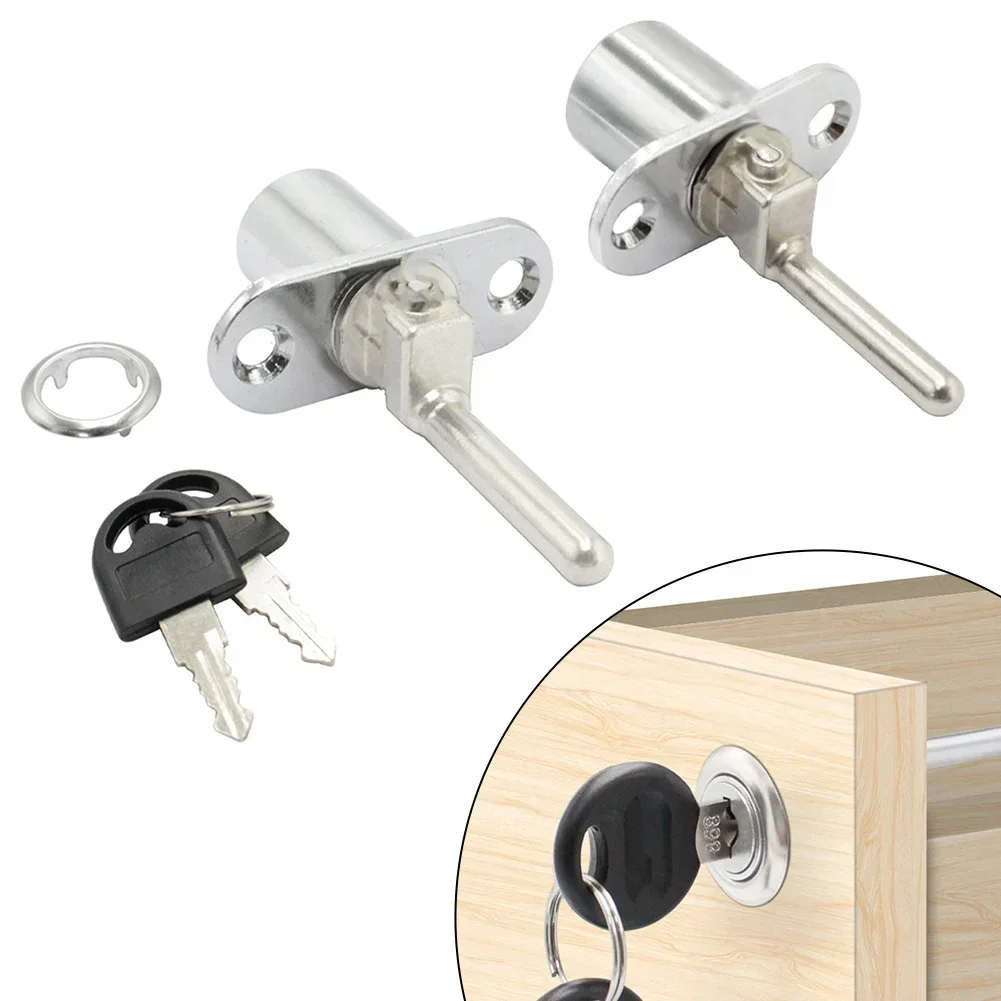 Drawer Cabinet Lock Mail Box Locker Office Desk Drawer Lock Core Cupboard Door Tongue Lock With 2 Key Furniture Hardware