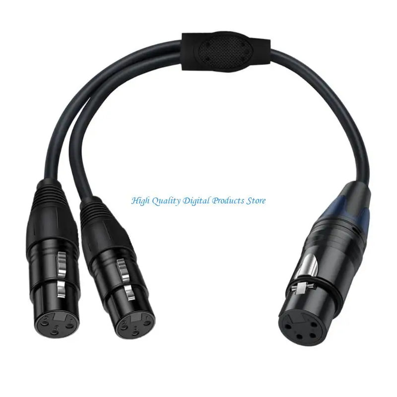 U2JE Professional &Durability XLR 4Pin To Double 3Pin Music Cable XLR Splitter Cable