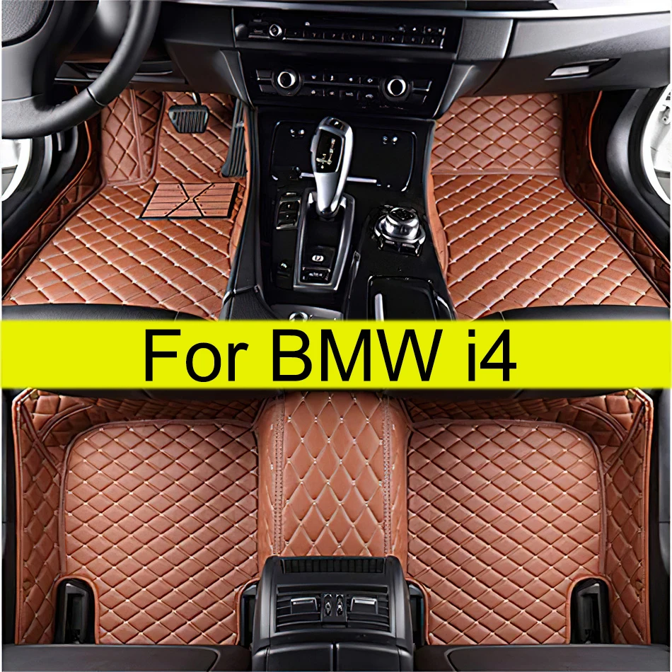 

Car Floor Mats For BMW i4 2022 Custom Auto Leather Waterproof Luxury Foot Pads Automobile Carpet Cover Interior Accessories