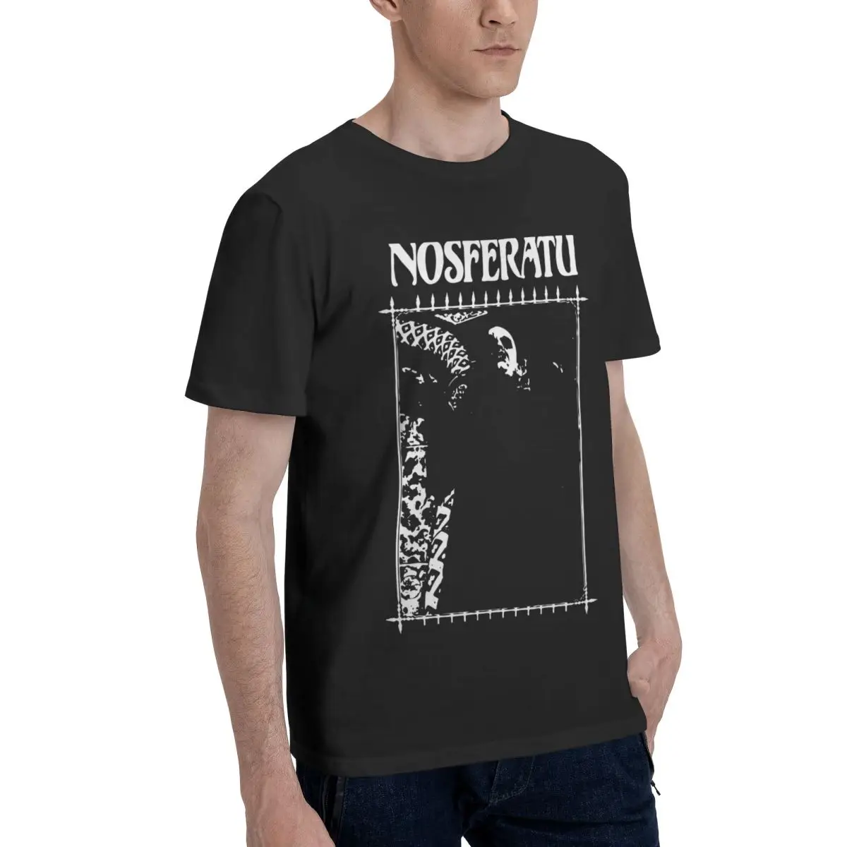 Masquerade Clan Nosferatu Retro T-Shirts for Men Vampire Horror Gothic Vintage Cotton Tees Round Neck Short Sleeve T Shirts