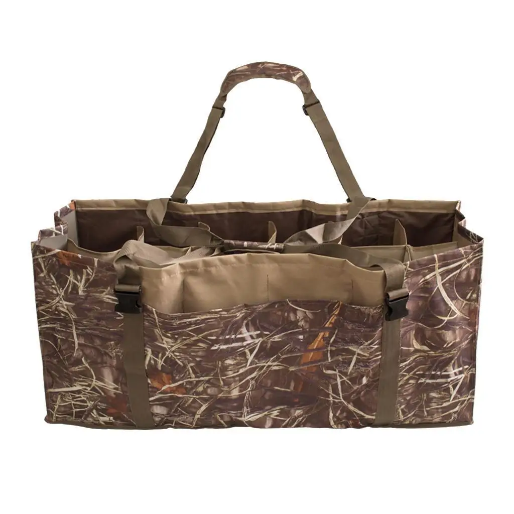 12 Slot 3D Lifelike Duck Decoy Bag with Padded & Adjustable Shoulder