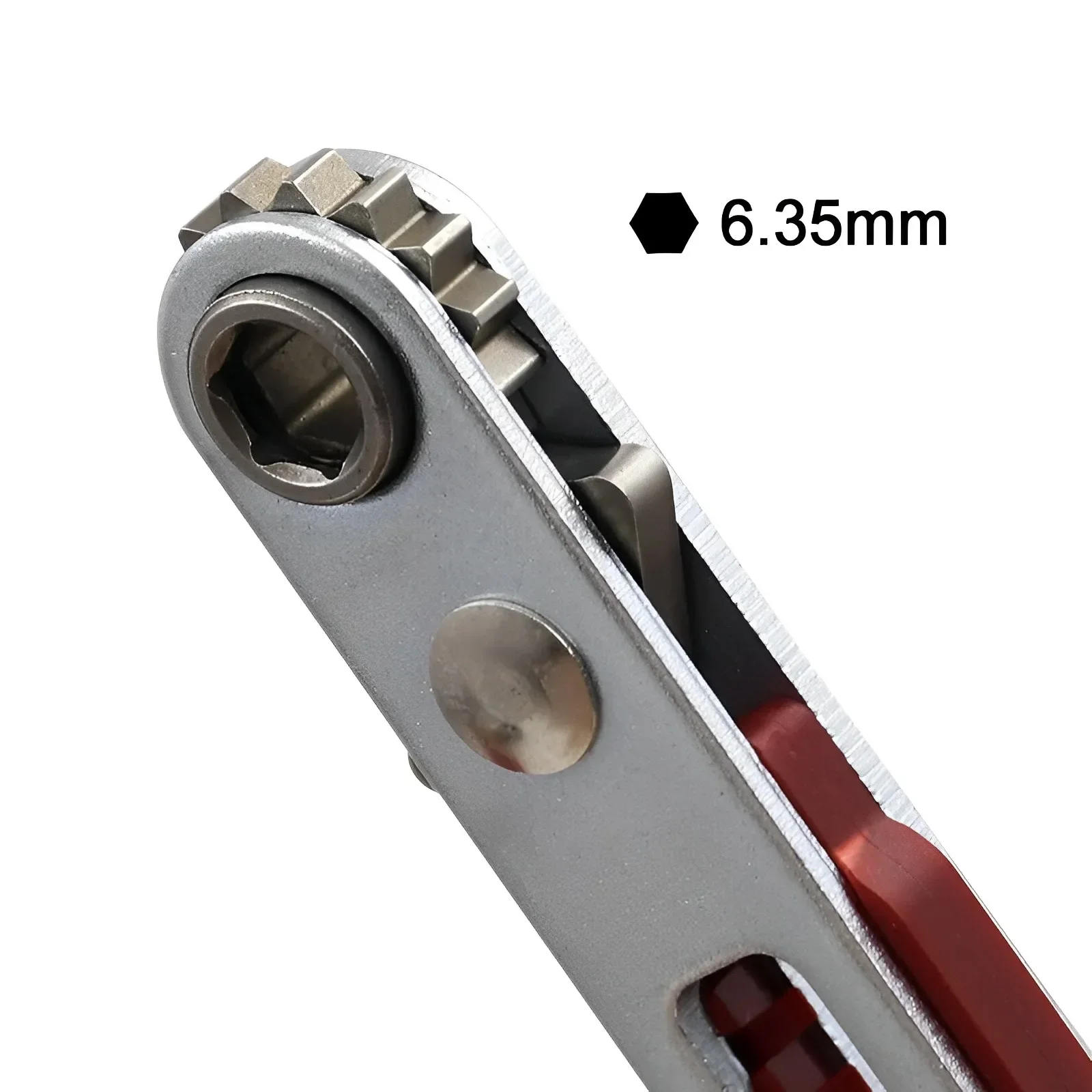 Mini Ratchet Wrench Screwdriver 1/4 Bit Angled Adapter Drive Socket Hex Bit Dual-Drive Head Ratchet Wrench Adjustable with Bit