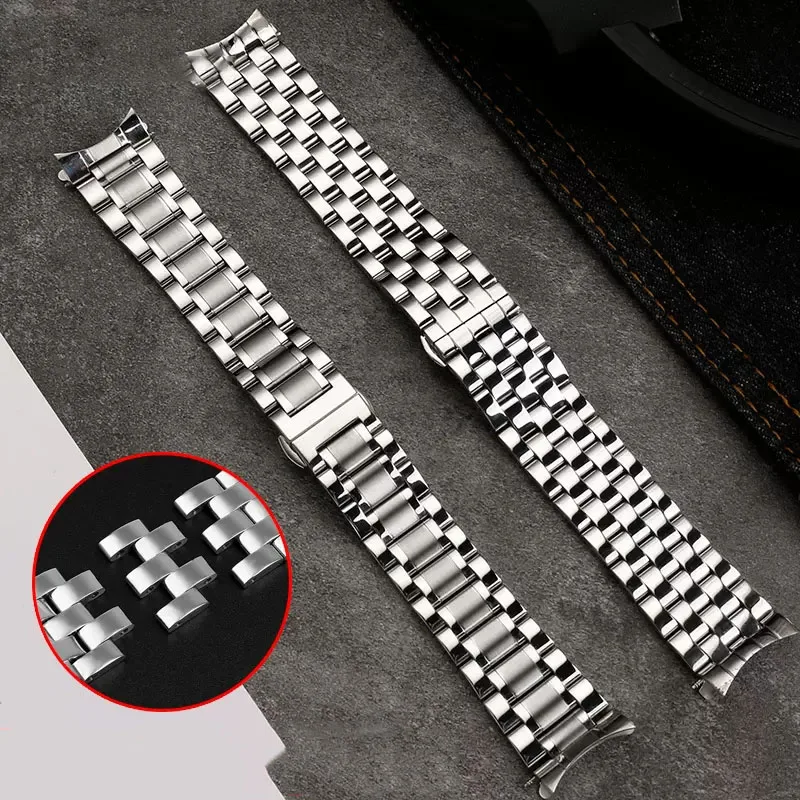 For Citizen stainless steel Curved Watchband 21mm Bracelet For Citizen Solar AT2140-55 AT2149-85X AT2145 Arc Watch Strap Men