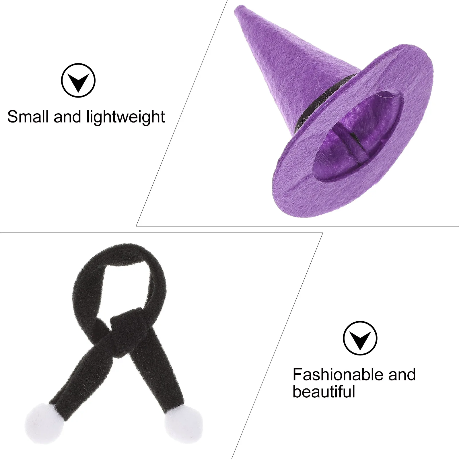 

6 Pcs Witch Hat Scarf Halloween Bottle Decor Tiny Hats Mini Scarves for Bottles Decorations Ornament