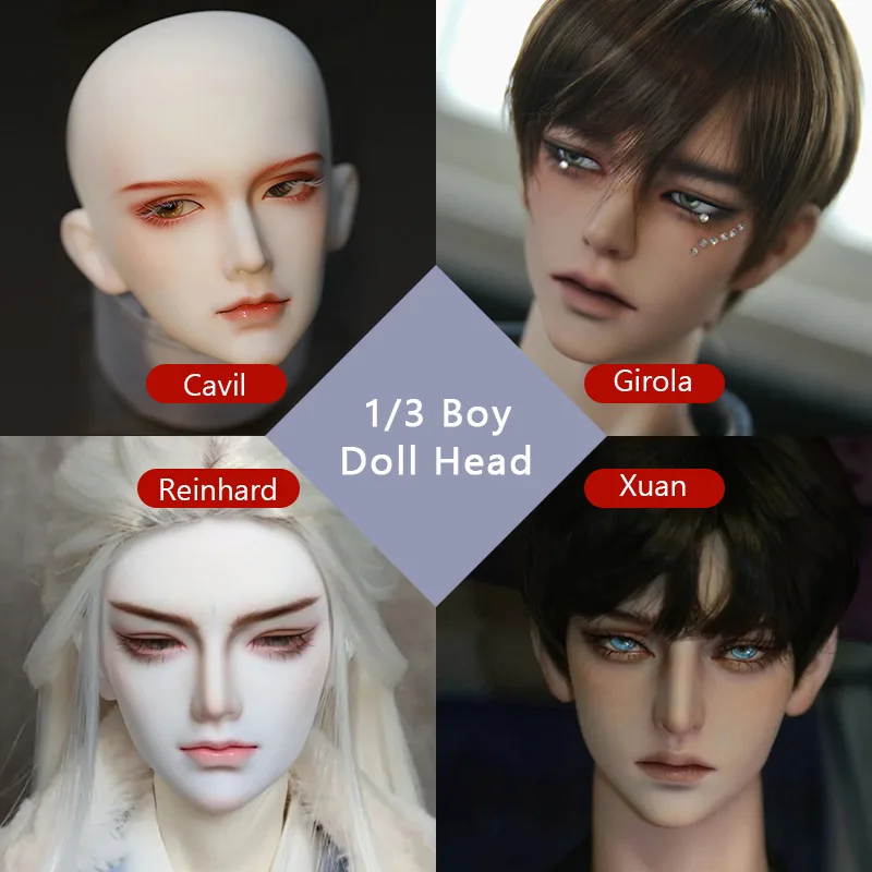 

1/3 BJD Head Only Cavil Dovi Girola LinHuan QingDi Reinhard TianGou YanLing Resin SD Artist Hand Made Gift for Use