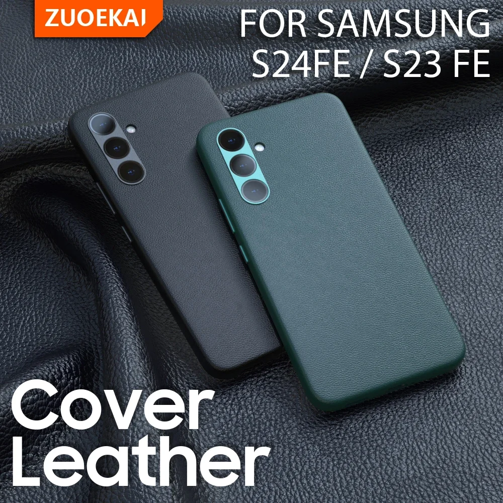 ZUOKEAI Original For Samsung Galaxy S23FE  S23 FE S24 S22 Ultra Case High Quality Leather Cover Premium Full Protect Protector