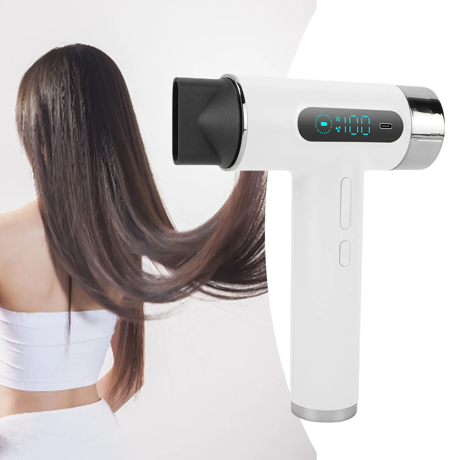 

Беспроводной высокоскоростной фен для студенческого общежития, USB-перезаряжаемый, 300 Вт, с холодным и горячим воздухом, для дома и путешествий