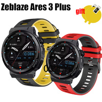 For Zeblaze Ares 3 Plus Smart Watch Strap Wristband Bracelet Silicone Band Screen protector Film