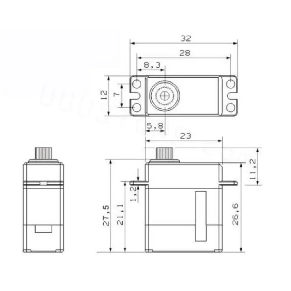 KST DS215MG V3.0 Digital Version Coreless Swashplate CCPM/Rudder Servo For 380 450 480 500 RC UAV Helicopter