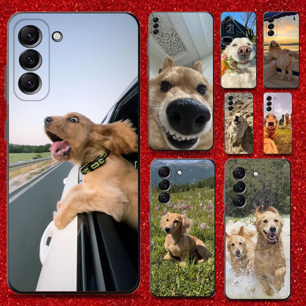 

Pet Puppy Dog Cute Phone Case For Samsung Galaxy A13,A21s,A22,A31,A32,A52,A53,A71,A80,Soft Black Shell
